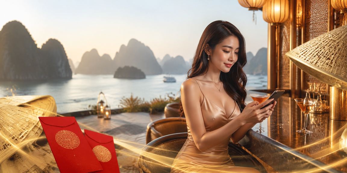 Người dùng Vịnh Hạ Long kiểm tra lịch thi đấu thể thao và nhận bonus phong bì đỏ trên app